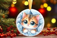 Round Christmas Ornament Sublimation|Clipart Product Image 1