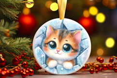 Round Christmass Ornament PNG Product Image 1