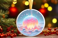Pastel Christmas Candy Scene Sublimation PNG Product Image 1
