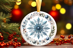 Round Christmass Ornament PNG Product Image 1