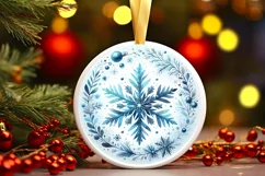 Round Christmas Ornament Sublimation|Clipart Product Image 1