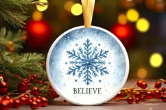 Round Christmas Ornament Sublimation|Clipart Product Image 2