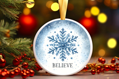 Round Christmass Ornament PNG Product Image 1
