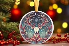 Round Christmas Ornament Sublimation|Clipart Product Image 1