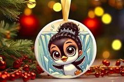 Round Christmas Ornament Sublimation|Clipart Product Image 2