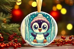 Round Christmas Ornament Sublimation|Clipart Product Image 2