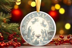 Round Christmas Ornament Sublimation|Clipart Product Image 1