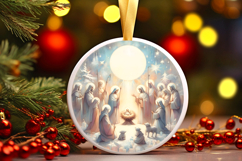 Round Christmass Ornament PNG Product Image 1