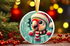 Round Christmas Ornament Sublimation|Clipart Product Image 2