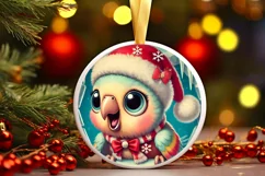 Round Christmas Ornament Sublimation|Clipart Product Image 2