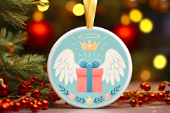 Round Christmass Ornament PNG Product Image 1
