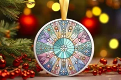 Round Christmas Ornament Sublimation|Clipart Product Image 2
