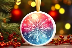 Round Christmas Ornament Sublimation|Clipart Product Image 3