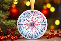 Round Christmass Ornament PNG Product Image 1