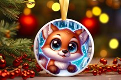 Round Christmas Ornament Sublimation|Clipart Product Image 1