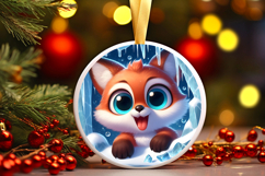 Round Christmass Ornament PNG Product Image 1