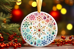 Round Christmass Ornament PNG Product Image 1