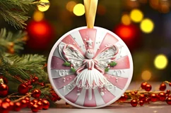 Round Christmas Ornament Sublimation|Clipart Product Image 1