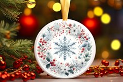Round Christmas Ornament Sublimation|Clipart Product Image 1