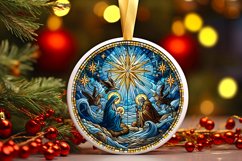 Round Christmas Ornament Sublimation|Clipart Product Image 1