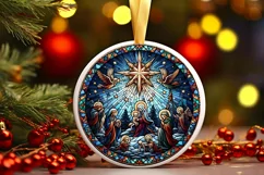 Round Christmas Ornament Sublimation|Clipart Product Image 1
