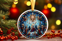 Round Christmass Ornament PNG Product Image 1