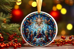 Round Christmass Ornament PNG Product Image 1