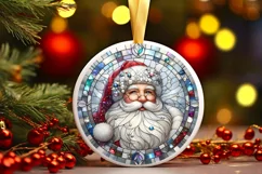 Round Christmas Ornament Sublimation|Clipart Product Image 1
