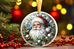 Round Christmas Ornament Sublimation|Clipart Product Image 1