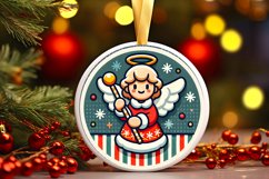Round Christmas Ornament Sublimation|Clipart Product Image 1