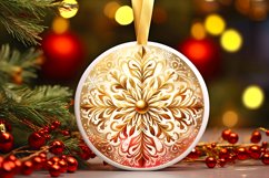 Round Christmas Ornament Sublimation|Clipart Product Image 1
