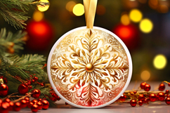 Round Christmass Ornament PNG Product Image 1