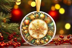 Round Christmass Ornament PNG Product Image 1