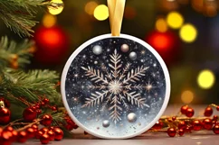 Round Christmas Ornament Sublimation|Clipart Product Image 3