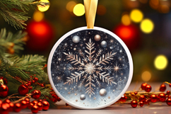 Round Christmass Ornament PNG Product Image 1
