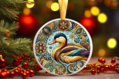 Round Christmass Ornament PNG Product Image 1