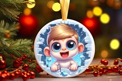 Round Christmas Ornament Sublimation|Clipart Product Image 1