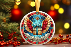 Round Christmass Ornament PNG Product Image 1