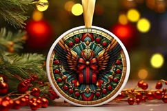 Round Christmas Ornament Sublimation|Clipart Product Image 1