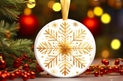 Round Christmass Ornament PNG Product Image 1