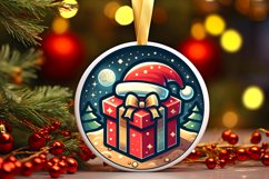 Round Christmas Ornament Sublimation|Clipart Product Image 1
