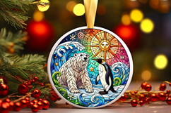 Round Christmass Ornament PNG Product Image 1