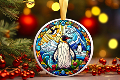 Round Christmass Ornament PNG Product Image 1