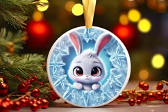 Round Christmas Ornament Sublimation|Clipart Product Image 2