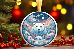 Round Christmas Ornament Sublimation|Clipart Product Image 1