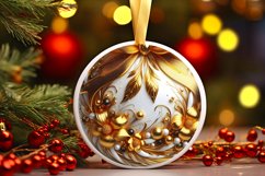 Round Christmas Ornament Sublimation|Clipart Product Image 1