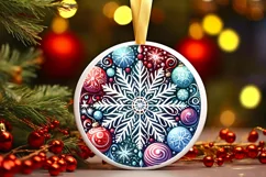 Round Christmas Ornament Sublimation|Clipart Product Image 3