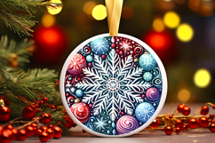 Round Christmass Ornament PNG Product Image 1