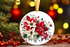 Round Christmas Ornament Sublimation|Clipart Product Image 2