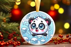 Round Christmas Ornament Sublimation|Clipart Product Image 2